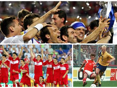 Dalam sejarah Piala Eropa selalu ada negara yang membuat kejutan. Inilah 5 negara yang membuat kejutan terbaik. (AFP-Squawka.com)