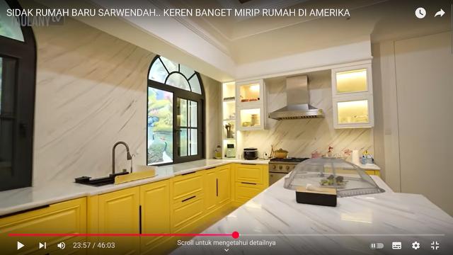 Potret dapur rumah baru Sarwendah, harga kompornya ditaksir Rp 1 Miliar