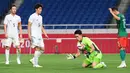 Gawang Machida Zelvia yang dijaga mantan penjaga gawang timnas Jepang, Kosei Tani, hanya kebobolan dua gol dalam empat laga, meraih nirbobol dalam dua laga. (AFP/Vincenzo Pinto)
