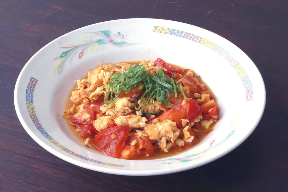 Telur tomat ala chinese food (Wikimedia Commons)