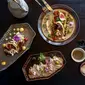 Juanjo Suarex dan Rafael Sanchez memberikan kombinasi tak biasa dari Peru dan Asia, dalam restoran bertema pop art yang mengesankan di Bali. (AYA)