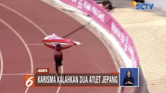 Atlet Para Atletik Karisma Evi Tiarani berhasil kalahkan dua altet Jepang di nomor lari pendek 100 meter.