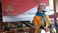 Sosialisasi Empat Pilar oleh MPR dibawakan dengan cara pagelaran seni budaya Betawi di Kampung Wisata Budaya Betawi Setu Babakan Jakarta.