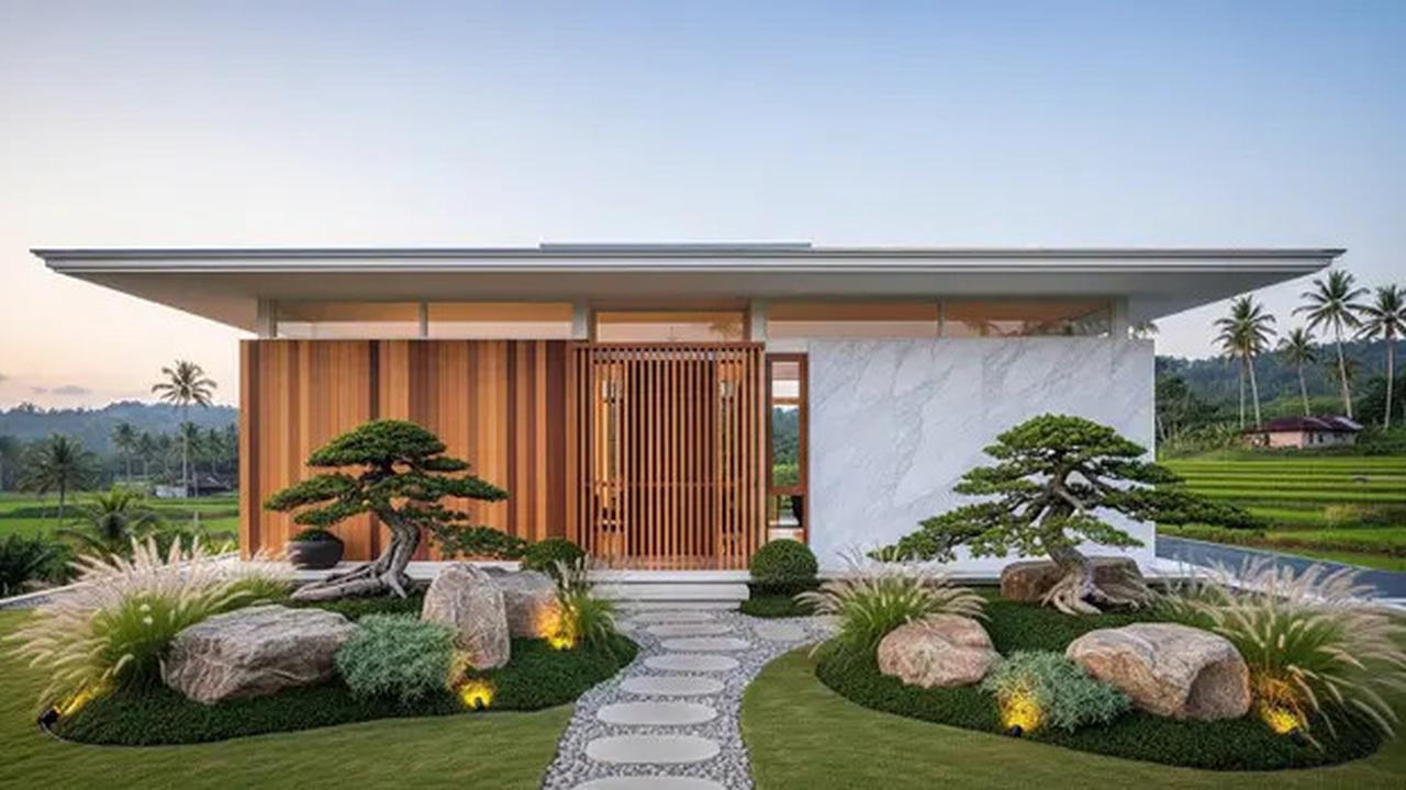 8 Model Rumah Sederhana Tapi Mewah Gaya Japandi dengan Taman Mini 2025, Cocok untuk Keluarga Muda