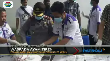 Ayam tiren tersebut ditemukan pelaku dari kebun tetangganya sendiri.