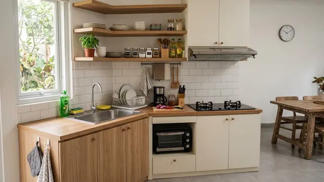 Desain Dapur Sederhana Rapi/AI Generated
