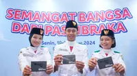 PT Bank Rakyat Indonesia, Tbk (BRI) merayakan HUT ke-79 RI dengan memberikan apresiasi kepada 76 Paskibraka Tingkat Pusat dan 59 Tenaga Pendukung Paskibraka Tingkat Pusat yang telah menyelesaikan tugasnya pada Upacara Bendera 17 Agustus 2024 di Istana Negara Ibu Kota Nusantara (IKN)/Istimewa.