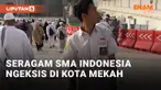 Walah! Pemuda Ini jalan di Tengah Mekah Gunakan Seragam SMA Indonesia