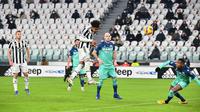 Juventus meraih kemenangan 2-0 atas Udinese pada laga pekan ke-22 Serie A di Allianz Stadium, Minggu (16/1/2022) dini hari WIB. (AFP/Isabella Bonotto)
