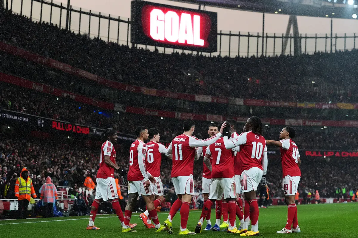 Arsenal vs Wigan - Selebrasi