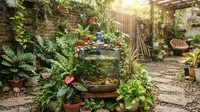 Cara Membuat Mini Garden dan Kolam Ikan dari Galon Bekas, Inspirasi Estetik Modal Minim