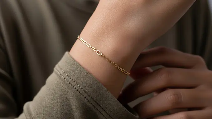 Gelang Rantai Tipis Klasik