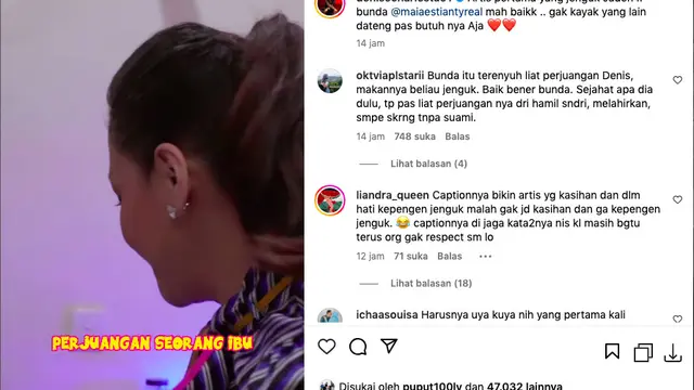 Denise Chariesta Girang Akhirnya Ada Teman Artis yang Jenguk Putranya: Bunda Maia Mah Baik, Gak Kayak yang Lain. (instagram.com/denisechariesta92)