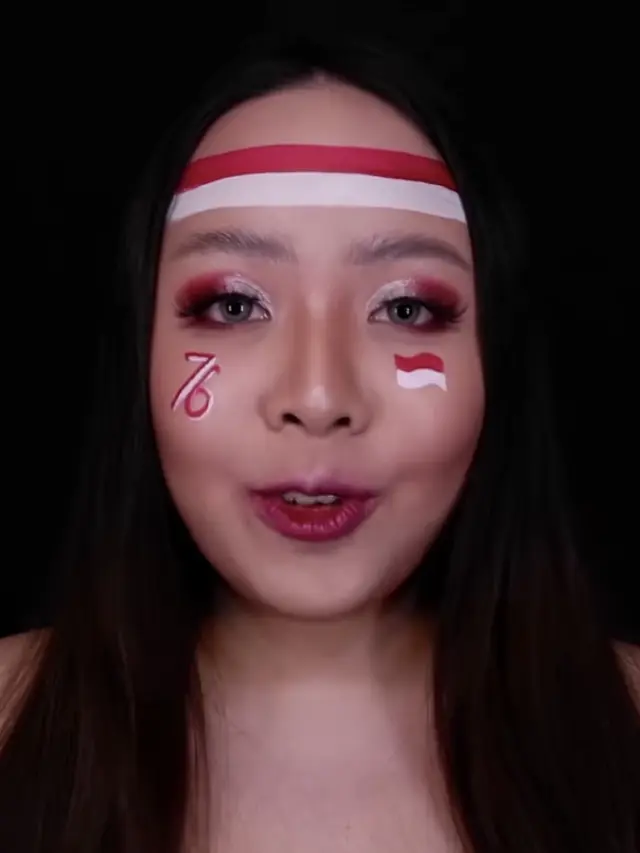 Perempuan ini rela tidur untuk membuat makeup bertema Kemerdekaan/dok. Instagram @yohannasiscillia