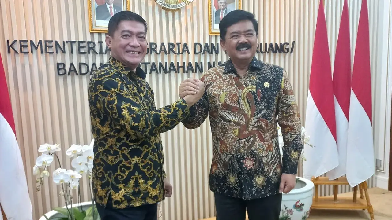 Silfester Matutina menemui Menteri Agraria Tata Ruang/Badan Pertanahan Nasional (ATR BPN) Hadi Tjahjanto. (Istimewa).