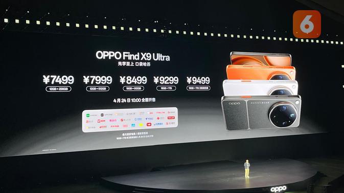 Oppo Find X9 Ultra resmi meluncur di Chengdu Open-Air Music Park, China. Liputan6.com/Septian Deny