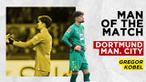 Berita Motion Grafis tentang Aksi Gemilang Gregor Kobel yang Keluar Jadi Man Of The Match di Pertandingan Borussia Dortmund Tahan Imbang Manchester City.