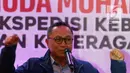 Ketua MPR Zulkifli Hasan, memberikan sambutan saat menghadiri acara Tasyakuran Milad 86 Tahun Pemuda Muhammadiyah di Pusat Dakwah Muhammadiyah, Jakarta, Sabtu (5/5). (Liputan6.com/Johan Tallo)