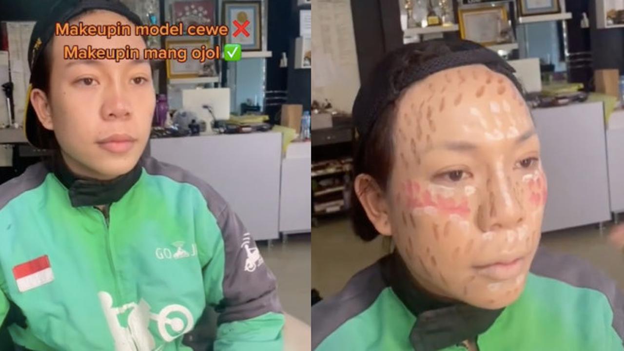 Viral Driver Ojol Di Make Over Oleh MUA, Hasilnya Bikin Pangling