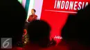 Presiden Jokowi berpidato saat HUT PIDP ke-44 di JCC, Jakarta Pusat, Selasa (10/1). Jokowi mengatakan, kebijakan ekonomi yang dijalankan pemerintahannya adalah kebijakan ekonomi pancasila dan gotong royong. (Liputan6.com/Faizal Fanani)