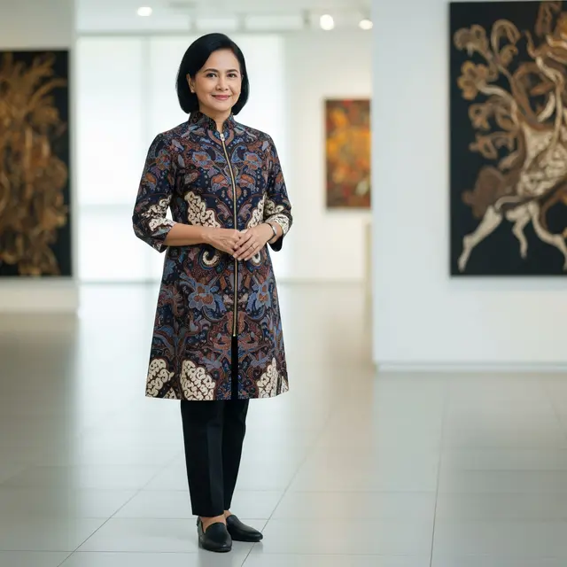 9 Model Baju Batik Tunik Resleting Depan untuk Wanita 50 Tahun, Nyaman dan Penuh Gaya