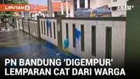 Tuntutan Diabaikan, Warga Dago Elos Lempari Cat ke Kantor PN Bandung