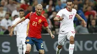 Spanyol hanya menang tipis 1-0 atas Tunisia pada laga uji coba Stadion FK Krasnodar, Krasnodar, Sabtu (9/6/2018) atau Minggu (10/6/2018) dini hari WIB. (Twitter Timnas Spanyol)