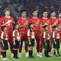 Para pemain Timnas Indonesia menyanyikan lagu kebangsaan Indonesia Raya dalam laga final FIFA Series 2026 melawan Bulgaria di Stadion Utama Gelora Bung Karno (SUGK), Senayan, Jakarta, Senin (30/03/2026). (Bola.com/M Iqbal Ichsan)