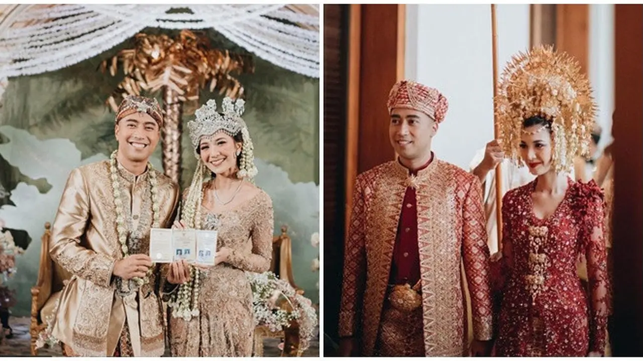 6 Pasangan Artis Ini Usung Dua Tema Adat saat Pernikahan, Memukau
