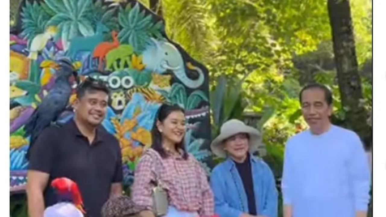 Libur Lebaran di Bali Zoo, Jokowi Ajak Cucu dan Beri Makan Satwa