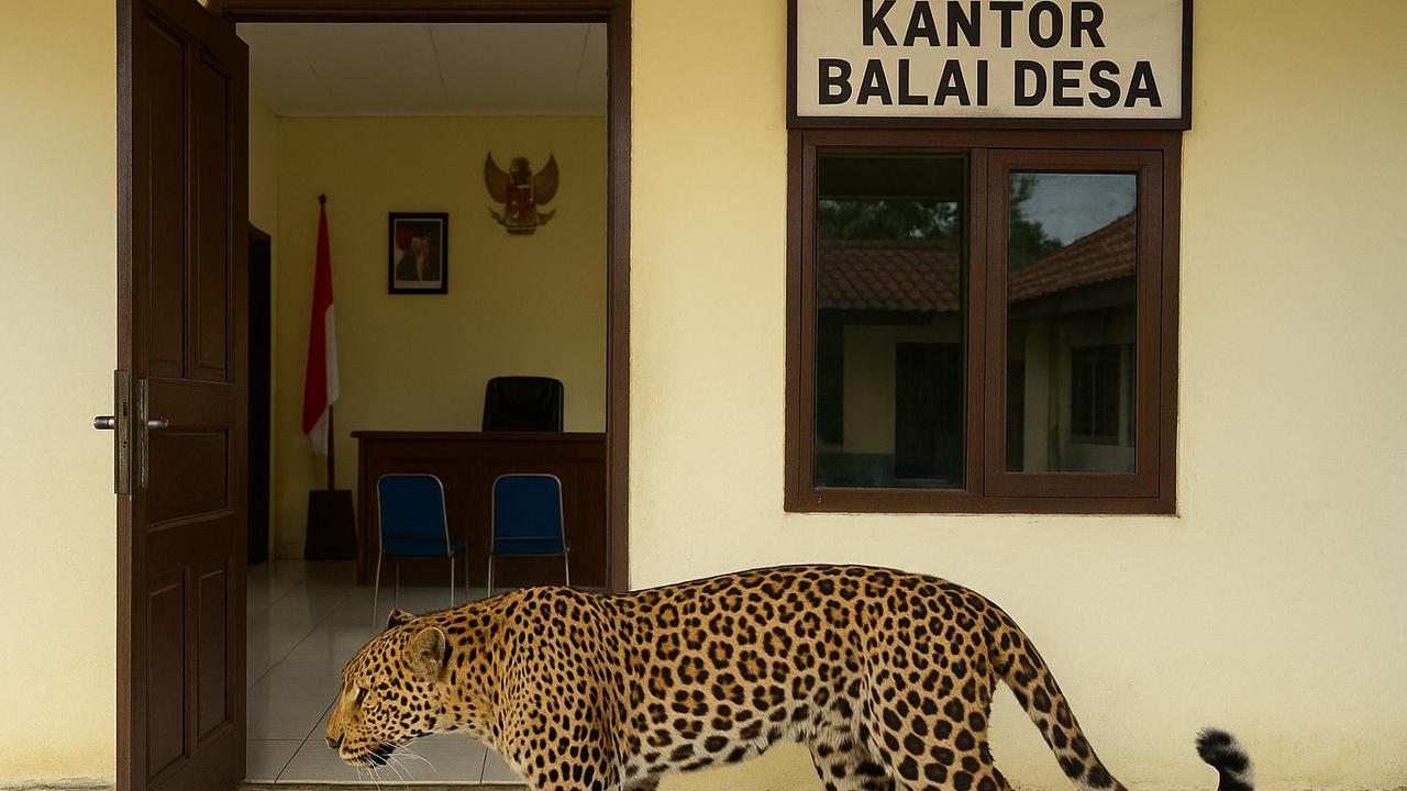 Jangan Panik, Ini Tips Jika Bertemu Macan Tutul Usai Heboh Masuk ke Balai Desa di Kuningan