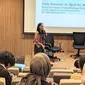 Dokter spesialis anak Frida Soesanti soal polusi udara dalam Forum Menuju Indonesia Emas 2045: Dampak Kualitas Udara terhadap Manusia Indonesia di Jakarta, Jumat (24/11/2023). Foto: Liputan6.com/Ade Nasihudin.
