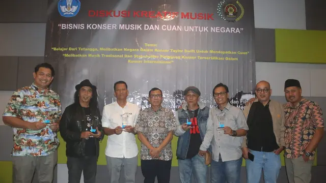 Diskusi bertajuk "Bisnis Konser Musik dan Cuan untuk Negara" di Hotel Harris, Sudirman, Jakarta Selatan, pada Jumat (22/3/2024).