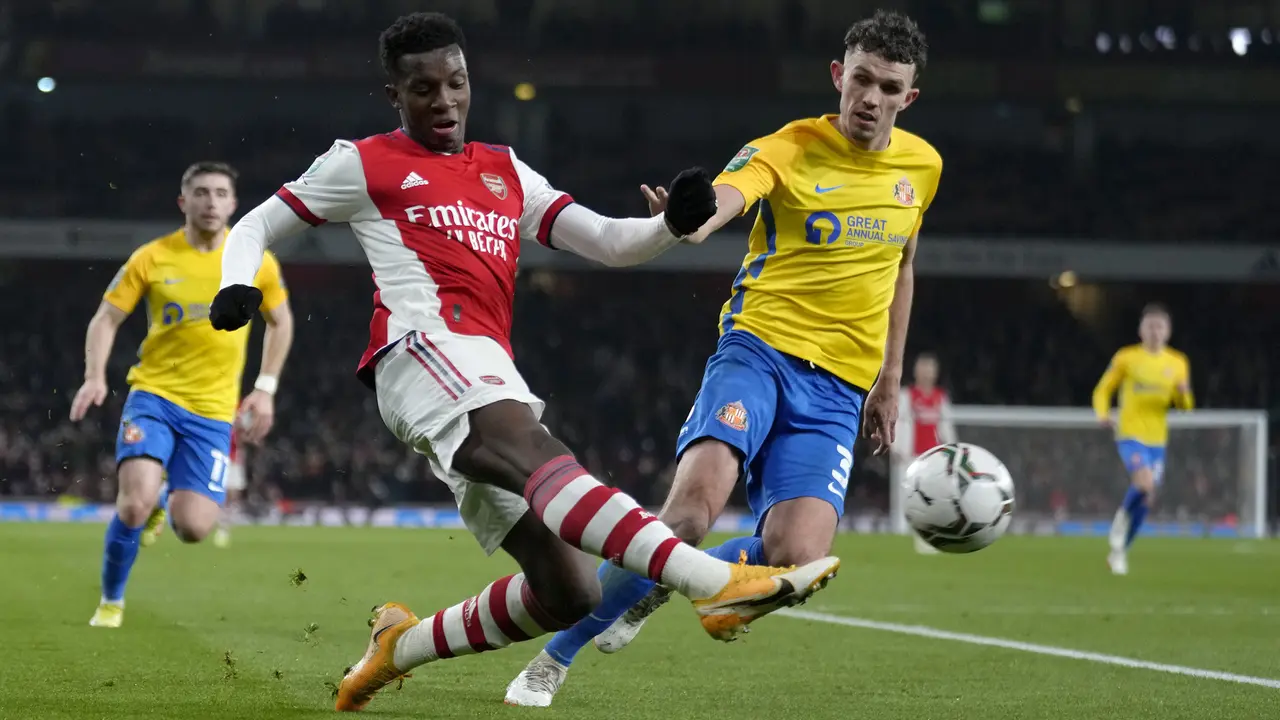 Foto: Pesta Gol Pemain Muda Arsenal Meriahkan Laga Perempatfinal Carabao Cup 2021