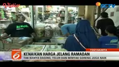 Sejumlah harga komoditas pokok mengalami kenaikan sehari jelang bulan puasa.