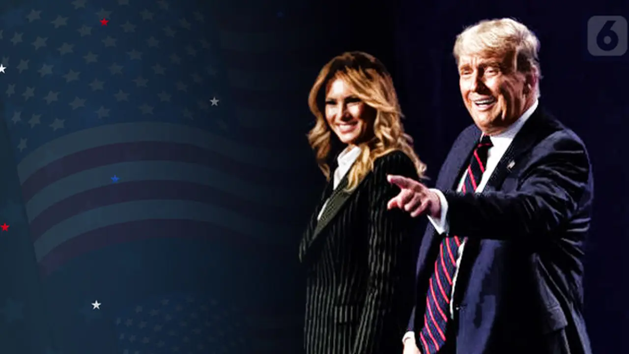 Ilustrasi Pilpres AS 2020, Donald Trump dan Melania.  (Liputan6.com/Tri Yasni)