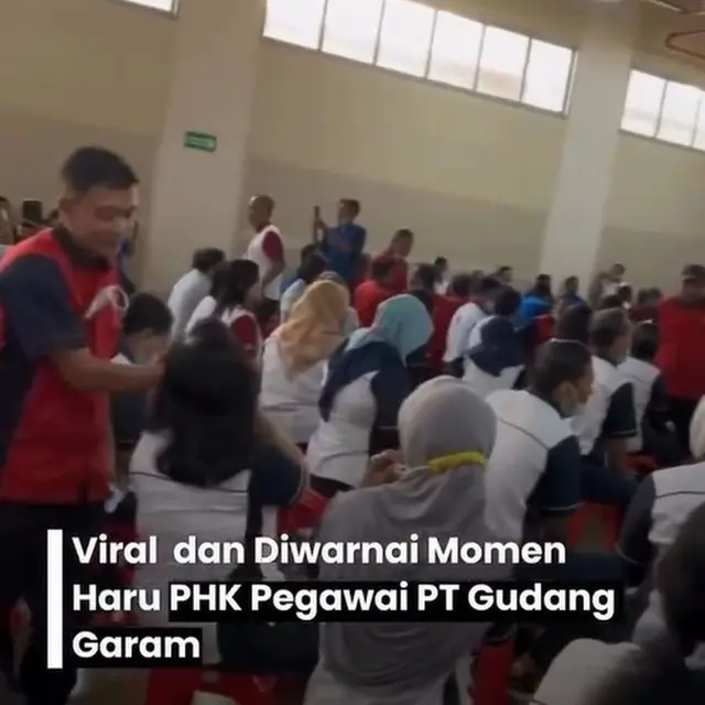 Tangkapan layar video di media sosial mengenai Gudang Garam.
