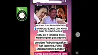 Tangkapan layar video klaim Ketua DPR Puan Maharani lengser. Simak faktanya.