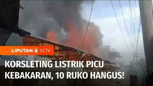 VIDEO: Kebakaran Hebat Ludeskan 10 Ruko di Meurah Mulia, Aceh Utara