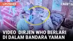 Detik-Detik Video Dirjen WHO Berlari di Dalam Bandara Yaman yang Dihantam Serangan Israel