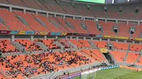 Suasana pertandingan Timnas Brasil U-17 Vs Timnas Kaledonia Baru U-17 dalam lanjutan Grup C Piala Dunia U-17 2023 di Jakarta International Stadium (JIS), Selasa (14/11/2023) petang WIB. (Bola.com/Hery Kurniawan)