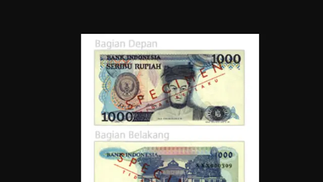 Uang kertas pecahan Rp 1.000 Tahun Emisi 1987