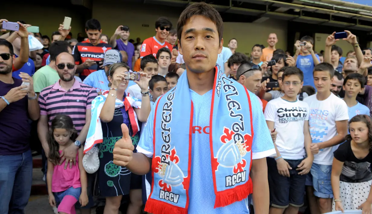 Park Chu-young tak mendapatkan tempat di skuat inti membuat Arsenal meminjamkannya ke Celta Vigo pada 31 Agustus 2012. (AFP/Miguel Riopa)