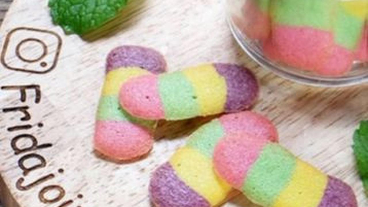 6. Resep Lidah Kucing Rainbow<br>