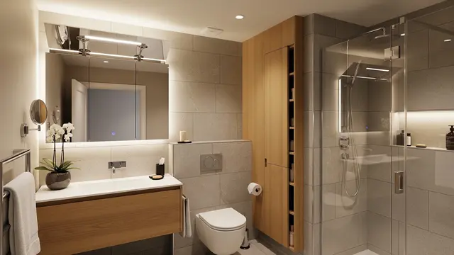 Inspirasi Kamar Mandi Kecil ala Hotel/AI Generated