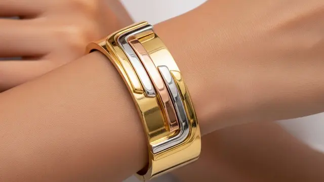 Model Gelang Emas Cuff Tebal