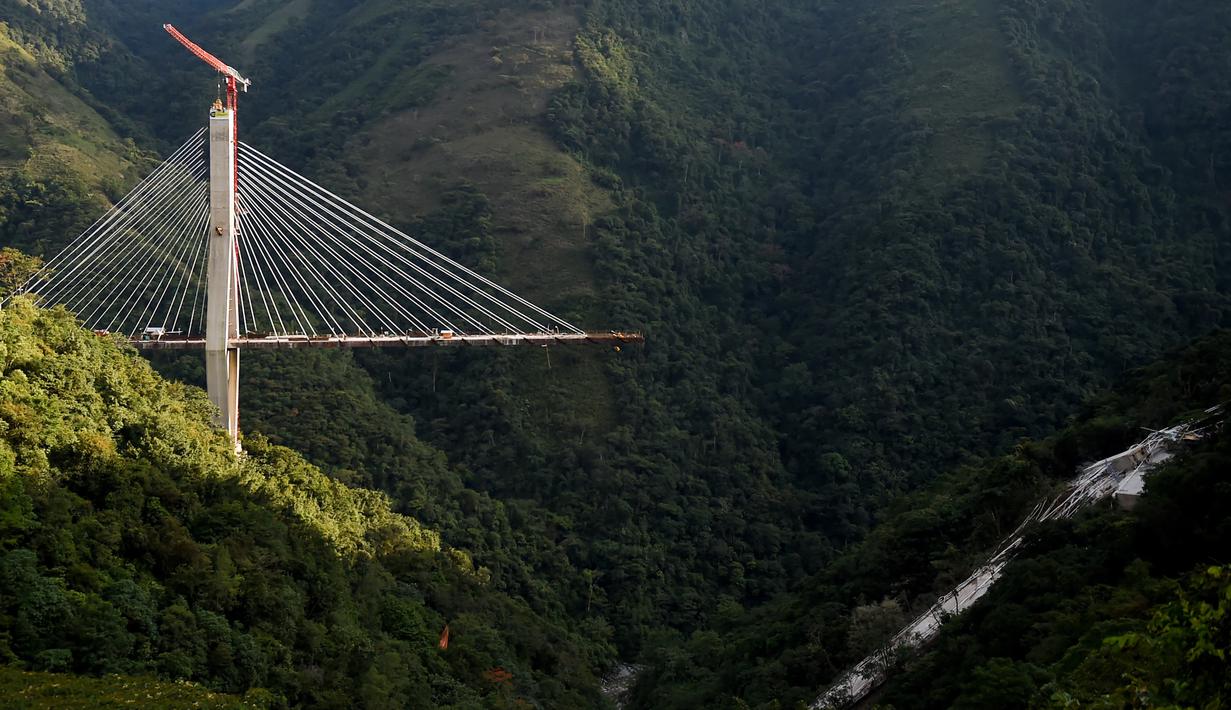 Foto Jembatan Antarprovinsi Di Kolombia Ambruk Saat Sedang Dibangun Global Liputan6 Com