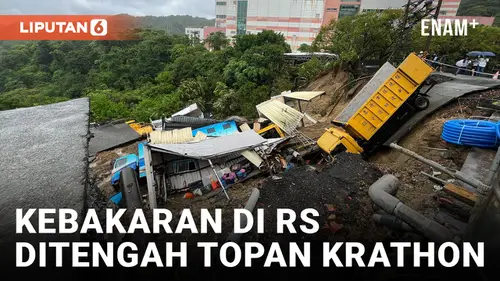 VIDEO: Kebakaran Mematikan Memaksa Rumah Sakit Taiwan Mengevakuasi Pasien di Tengah Topan Krathon