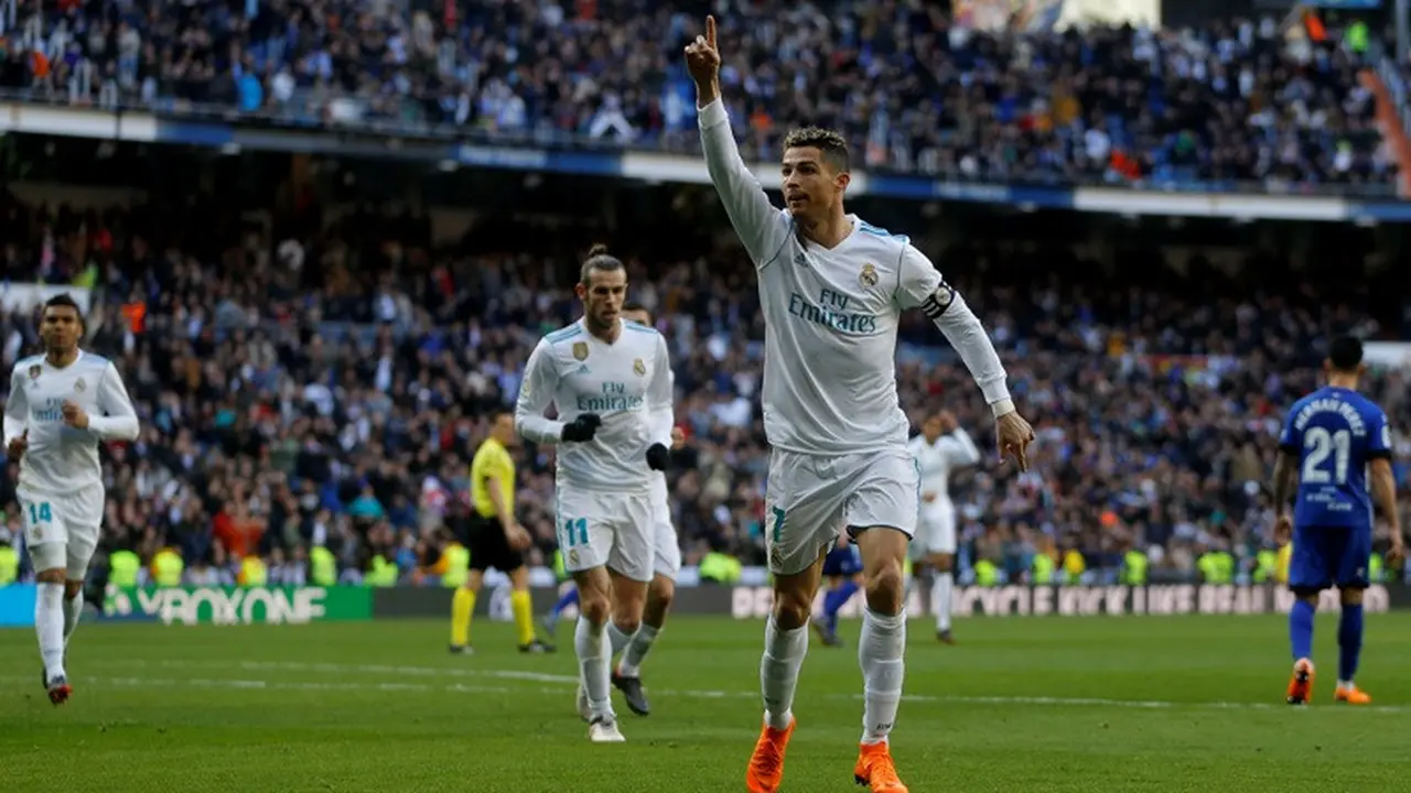 Penyerang Real Madrid, Cristiano Ronaldo.