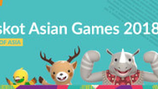 Tiga binatang maskot Asian Games. (Inasgoc)